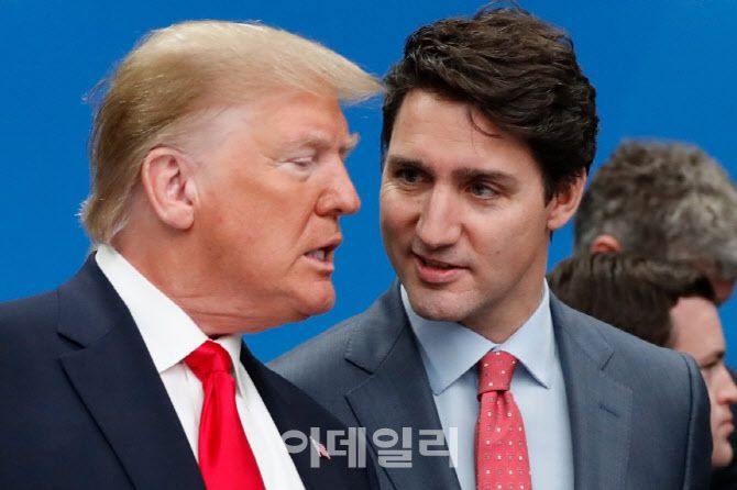 도널드 트럼프 미국 대통령(왼쪽)과 쥐스탱 트뤼도 캐나다 총리 (사진=AP연합뉴스)