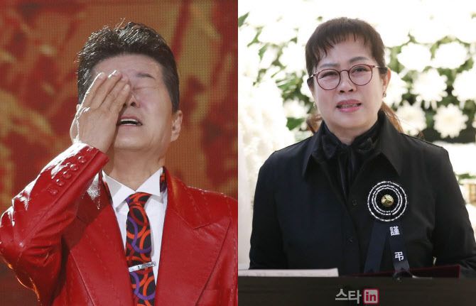 (왼쪽부터)태진아, 이자연.