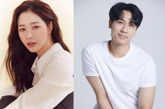 박하나(왼쪽)와 김태술