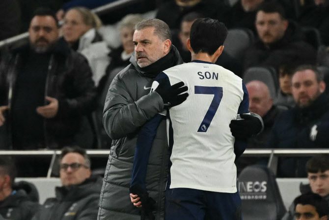 포스테코글루 감독과 손흥민. 사진=AFPBB NEWS