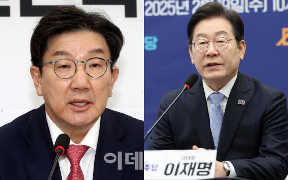 왼쪽부터 권성동 국민의힘 원내대표, 이재명 더불어민주당 당대표. (사진 = 이데일리 방인권 기자, 노진환 기자)