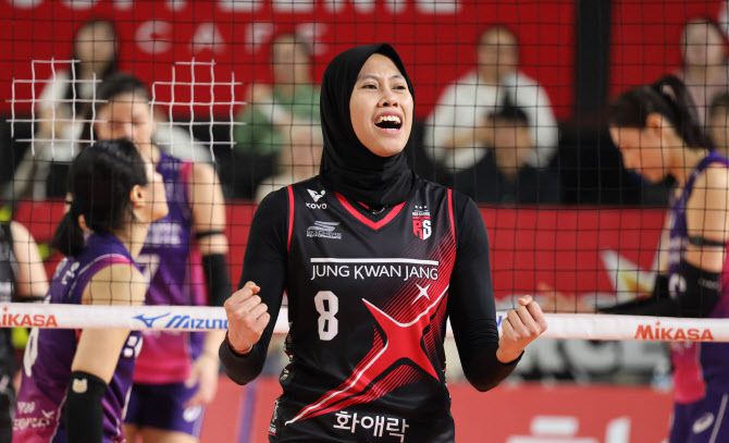 환호하는 메가(사진=연합뉴스)