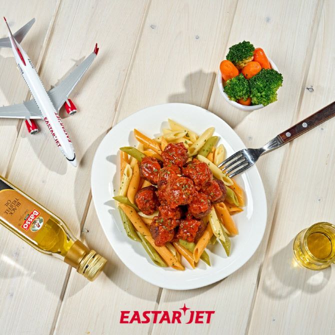 라구미트볼 펜네파스타. (사진=이스타항공)