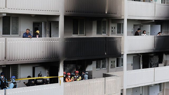 방화 현장. 22일부터 현장 감식이 시작됐다. (사진=연합뉴스)