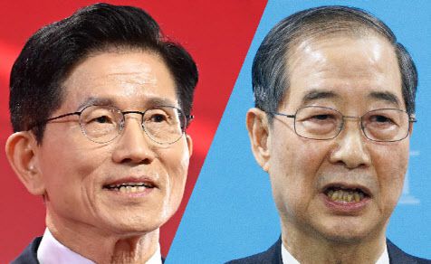 김문수 국민의힘 대선 후보, 한덕수 대선 예비후보 (사진=이데일리)