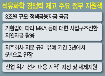 정부가 지난해 12월 발표한 ‘석유화학 산업 경쟁력 제고 방안’ 내 주요 지원책(표=이데일리 문승용 기자.)