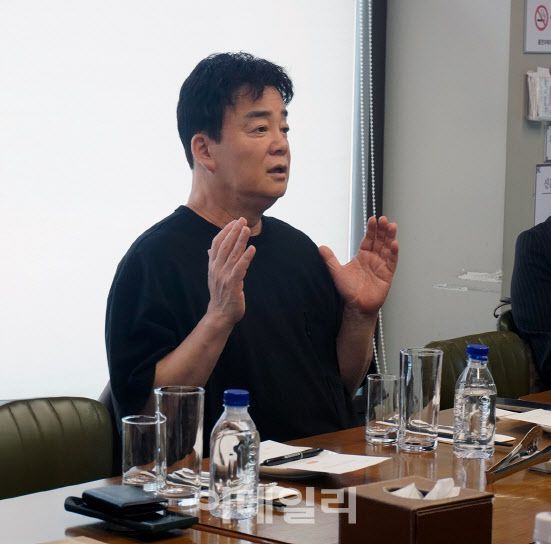 13일 더본코리아 기자간담회에 참석한 백종원 대표 (사진=더본코리아)