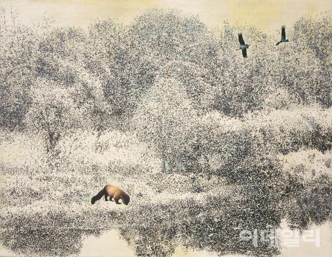 이은주 ‘2020 입하’(2023), 캔버스에 혼합재료, 91×117㎝(사진=영은미술관)