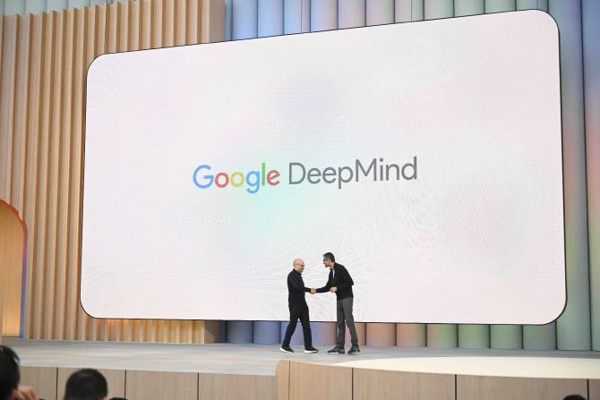 순다 피차이 알파벳 CEO + 데미스 하사비스 구글 딥마인드 CEO. 사진=구글