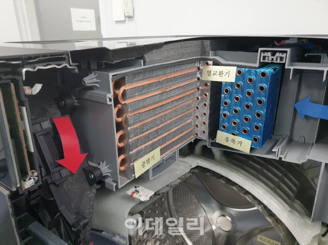 삼성전자 2025년형 비스포크 AI 콤보 내부. (사진=김응열 기자)