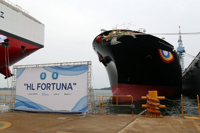 포스코그룹 최초 LNG 전용선 ‘HL 포르투나(FORTUNA)’.(사진=포스코인터내셔널)