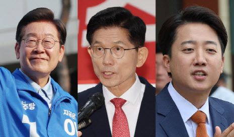왼쪽부터 이재명 더불어민주당, 김문수 국민의힘, 이준석 개혁신당 대선 후보 (사진=연합뉴스)