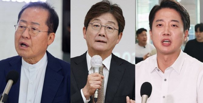홍준표 전 대구시장(왼쪽부터), 유승민 전 국민의힘 의원, 이준석 개혁신당 의원.(사진=연합뉴스)