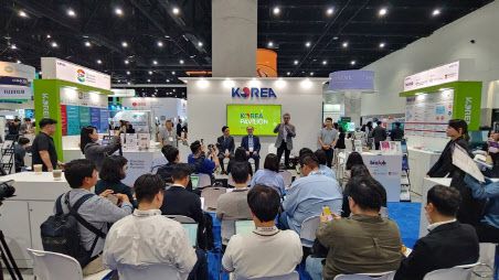 지난해 BIO USA 2024 한국관 기자간담회 현장. (사진=한국바이오협회)
