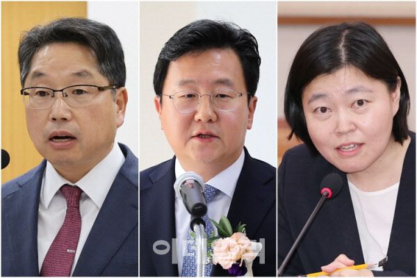 노만석(왼쪽부터) 신임 대검찰청 차장검사(고검장급), 정진우 서울중앙지검장, 임은정 서울동부지검장. (사진=이데일리DB)