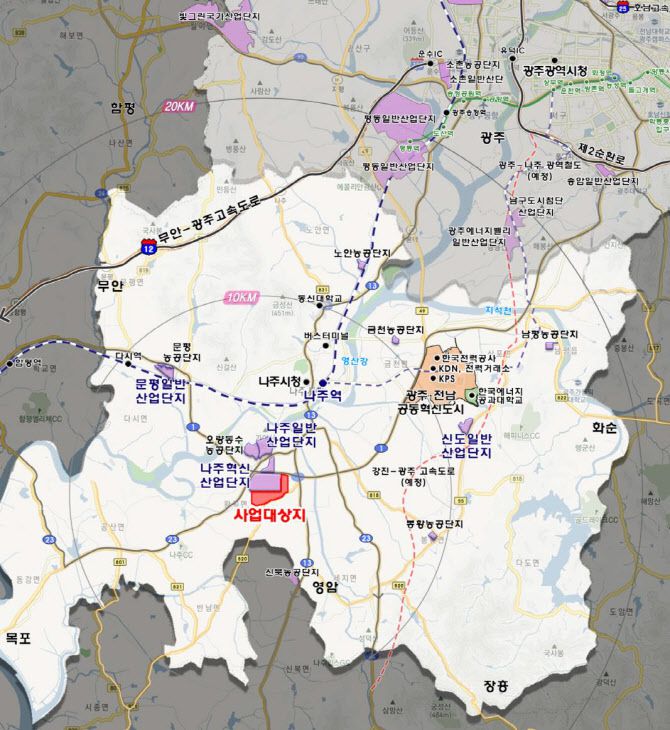 나주 에너지 국가산단 위치도. (사진=국토교통부)