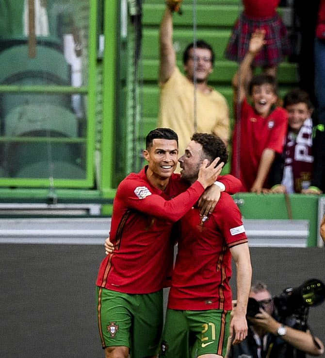 크리스티아누 호날두와 디오구 조타. 사진=AFPBB NEWS