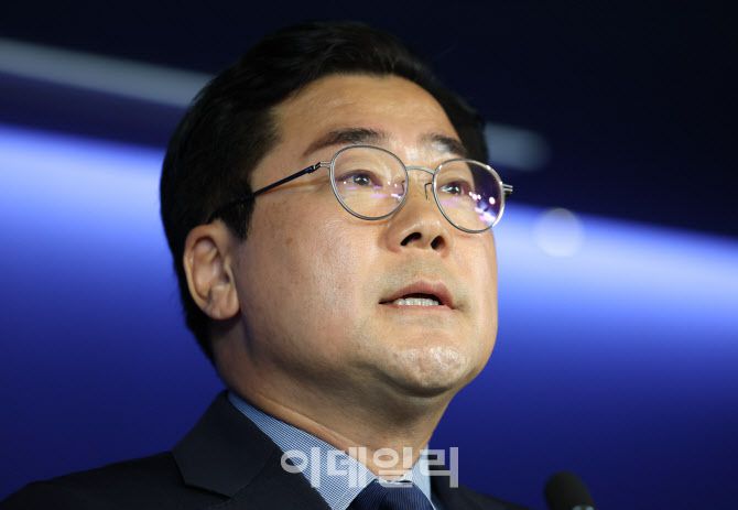 더불어민주당 당대표 선거에 출마한 박찬대 의원. (사진=노진환 기자)