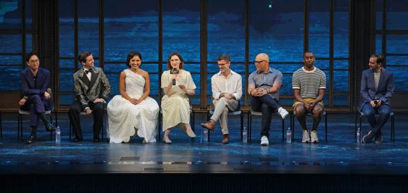 뮤지컬 ‘위대한 개츠비’의 제작진이 6일 서울 강남구 GS아트센터에서 열린 프레스콜에서 취재진의 질문에 답하고 있다(사진=뉴시스).