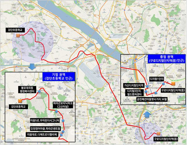 M6660번 버스 노선도. (자료 = 인천시 제공)
