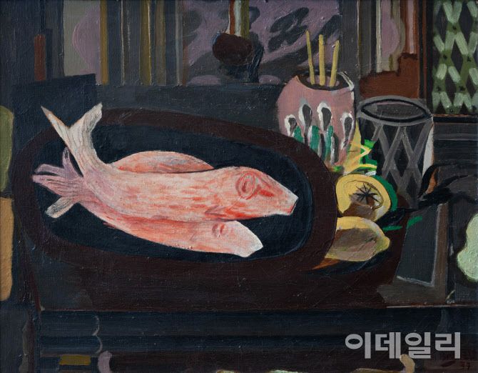 조르주 브라크 ‘붉은 숭어’(The Red Mullets, 1937). 3일 서울 강남구 코엑스에서 개막하는 ‘프리즈 서울 2025’에서 프리즈 마스터즈 세션에 나서는 레지스 크람프 갤러리에 걸린다(사진=프리즈).