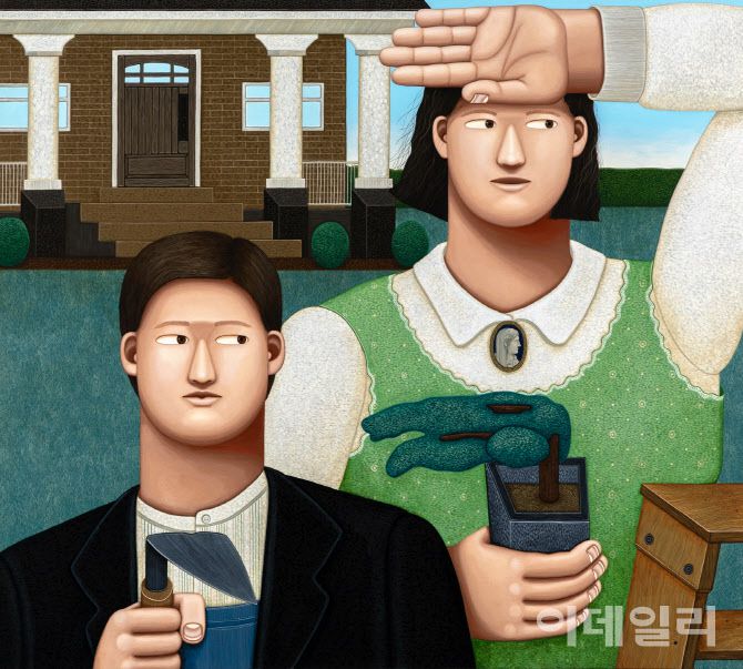 이희조의 ‘정원사’(2025). 3일 서울 강남구 코엑스에서 개막하는 ‘키아프 서울 2025’에서 키아프플러스 세션에 나서는 PBG갤러리에 걸린다(사진=키아프운영위원회).