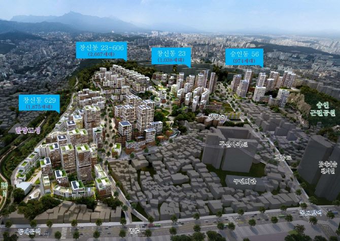 창신·숭인 4개 구역 조감도(사진=종로구)