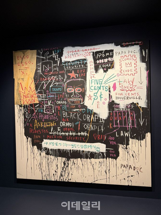 장 미셸 바스키아 ‘뮤지엄 시큐리티(브로드웨이 붕괴)’(Museum Security(Broadeay Meltdown), 1983). (사진=장병호 기자)