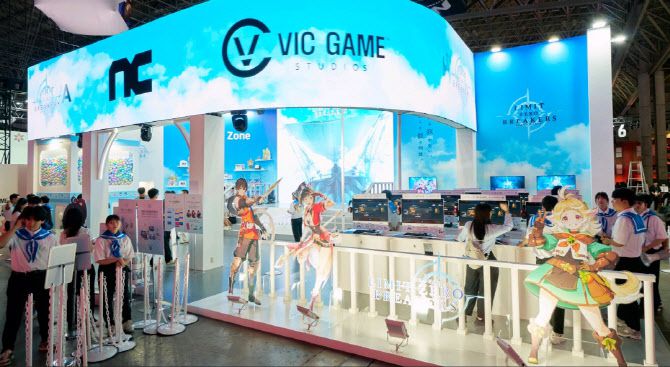 도쿄게임쇼 2025 현장에 마련된 액션 RPG(역할수행게임) 신작 ‘리밋 제로 브레이커스’ 부스(사진=안유리 기자)