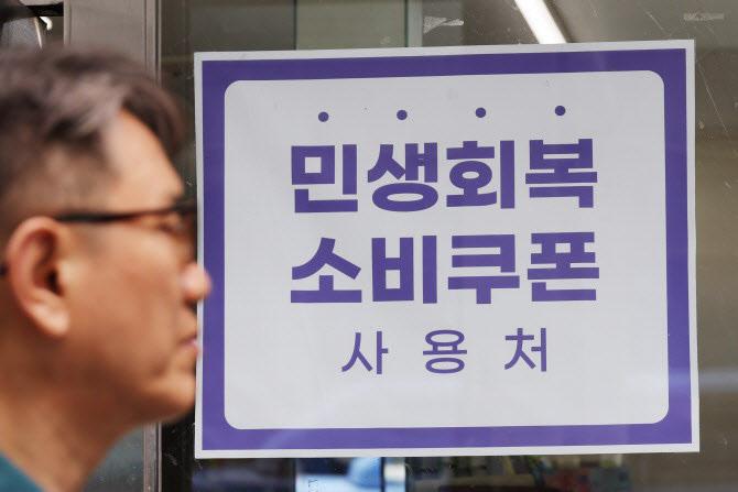 서울 시내의 한 가게에 붙은 민생회복 소비쿠폰 사용처 안내문. (사진=연합뉴스)