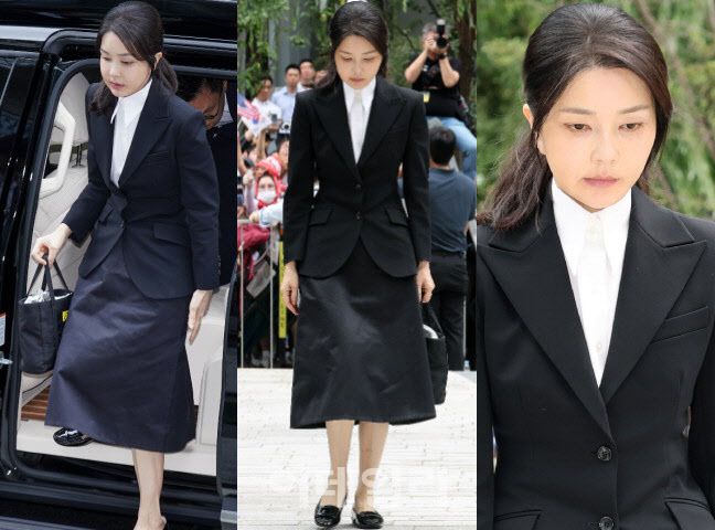 윤석열 전 대통령의 부인 김건희 여사가 지난 8월 6일 서울 종로구에 마련된 김건희 특검팀(특별검사 민중기) 사무실에 조사를 받기 위해 피의자 신분으로 출석하고 있다.(사진=이데일리 방인권 기자)