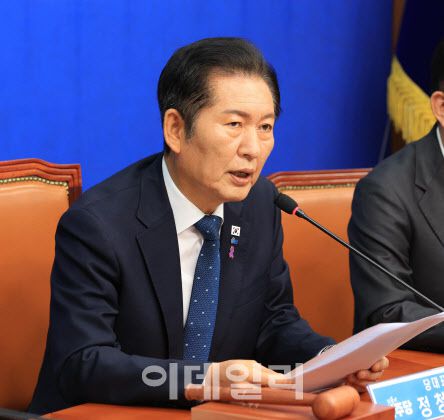 정청래 더불어민주당 대표. (사진=노진환 기자)