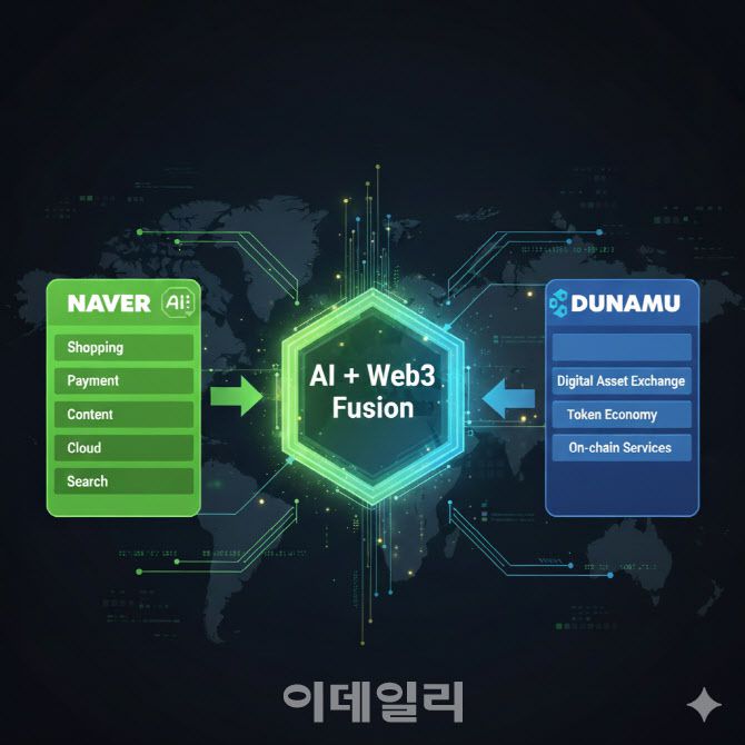네이버·두나무, ‘AI×웹3’ 동맹(사진=생성형 AI 이미지)