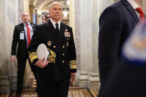 프랭크 브래들리 미 해군 재독이 논란이된 지난 9월 마악 운반선 타격 작전에 대해 설명하기 위해 미 의회에 출석했다.(사진=AFP)