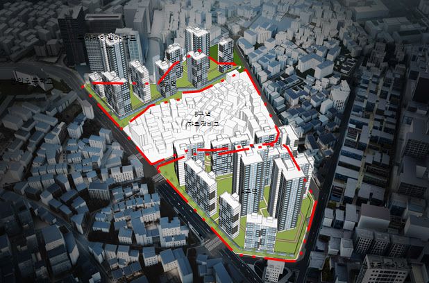 서울 강동구 천호동 113-2번지 일대 모아타운 예시도. (사진=서울시 제공)
