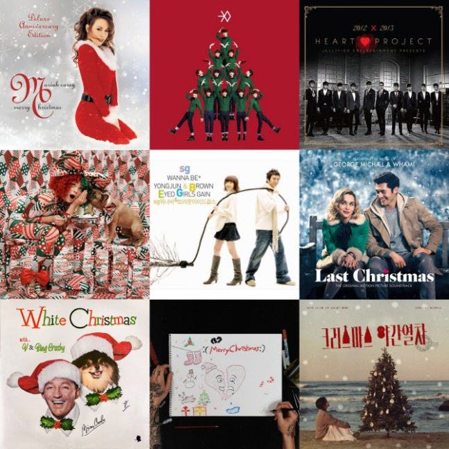겨울 시즌송, 크리스마스 캐럴 앨범 커버 모음.