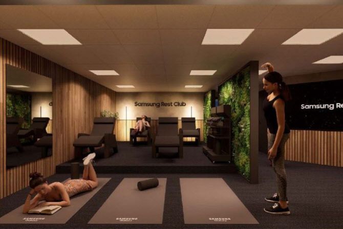 삼성전자가 미국 프로 여성 농구 3대3 리그 ‘언라이벌드(Unrivaled)’의 두 번째 시즌 개막을 앞두고 파트너십을 확대했다. 언라이벌드의 마이애미 훈련 시설에 선수들의 신체적·정신적 회복을 지원하는 전용 공간 ‘삼성 레스트 클럽(Samsung Rest Club)’도 공개했다.(사진=삼성)