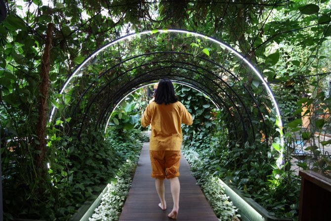 양평헬스투어에 있는 미리내힐링클럽의 가든푸실 (사진=한국관광공사)