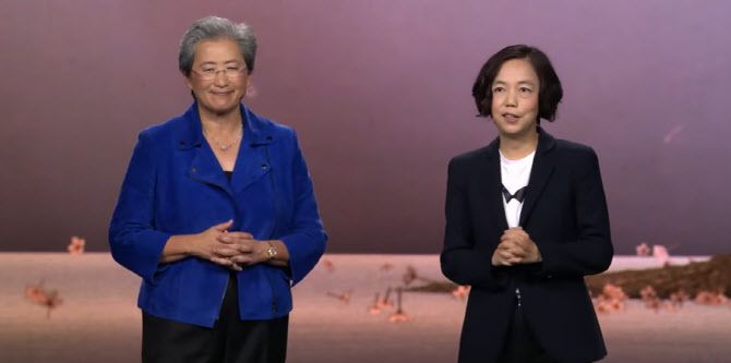 AMD 리사 수 박사(왼쪽)와 ‘AI 대모’ 페이페이리. 사진=최은수 대표
