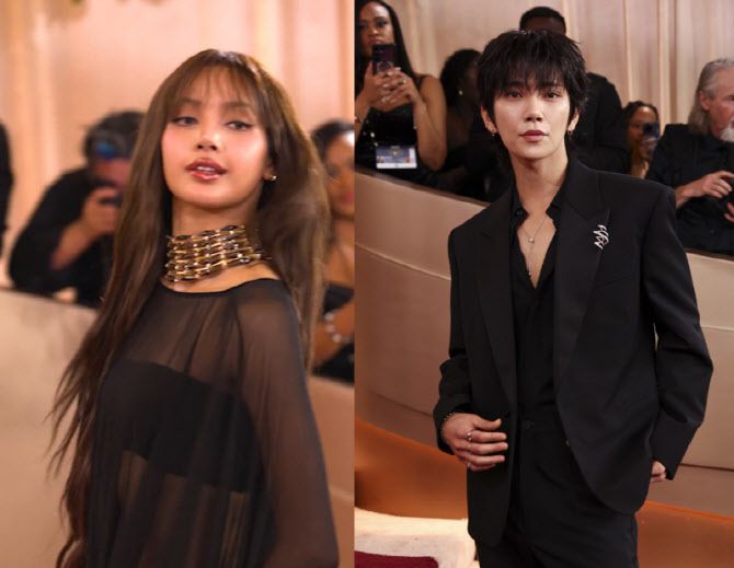 블랙핑크 리사(왼쪽)와 세븐틴 조슈아(사진=골든글로브 X)