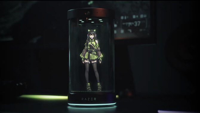 레이저의 데스크톱용 홀로그램 기기 에이바(AVA) (사진=레이저 홈페이지 갈무리)