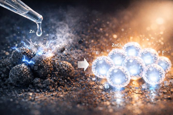 AI로 생성한 ‘친환경-초소형 반도체 화학 반응’.(자료=KAIST)