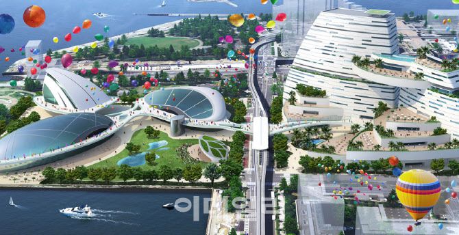 미국 카지노 재벌이자 샌즈 그룹 창업자인 셸던 아델슨 전 회장이 일본 내 복합 리조트(IR) 개발 최적지로 지목한 ‘도쿄 베이’ 복합 리조트 개발 조감도 (사진=도쿄도 홈페이지)