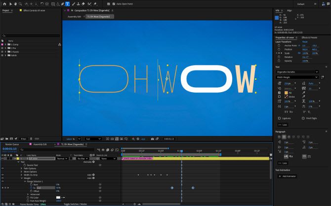 애프터 이펙트 글꼴 가져오기