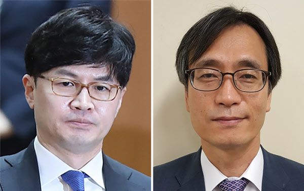 한동훈 검사장(왼쪽)과 정진웅 서울중앙지검 부장검사./연합뉴스