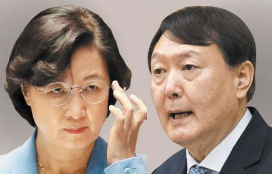 추미애 법무부 장관(왼쪽)과 윤석열 검찰총장./조선일보DB