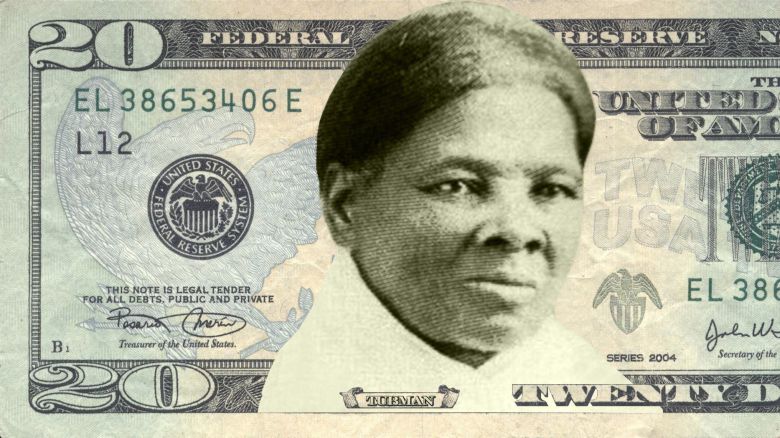 앤드루 잭슨 제7대 대통령 대신 흑인 인권운동가인 해리엇 터브먼을 그려 넣은 20달러짜리 지폐 상상도/위키피디아