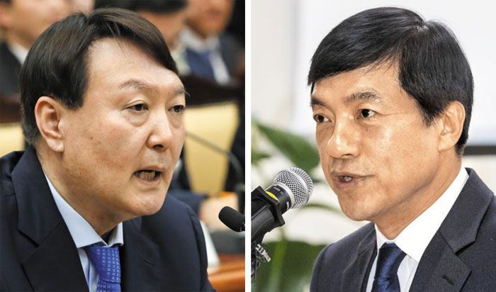 윤석열 검찰총장과 이성윤 서울중앙지검장