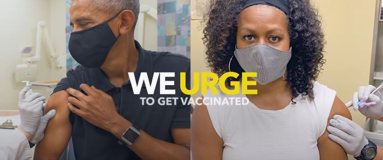 11일 미국 비영리단체 애드카운슬(Ad Council)이 공개한 백신 접종 독려 광고에 전직 미 대통령이 총출동했다. 영상에서 버락 오바마 부부, 조지 W 부시 부부, 빌 클린턴 부부, 지미 카터 부부는 소매를 걷어 백신을 맞았다./유튜브