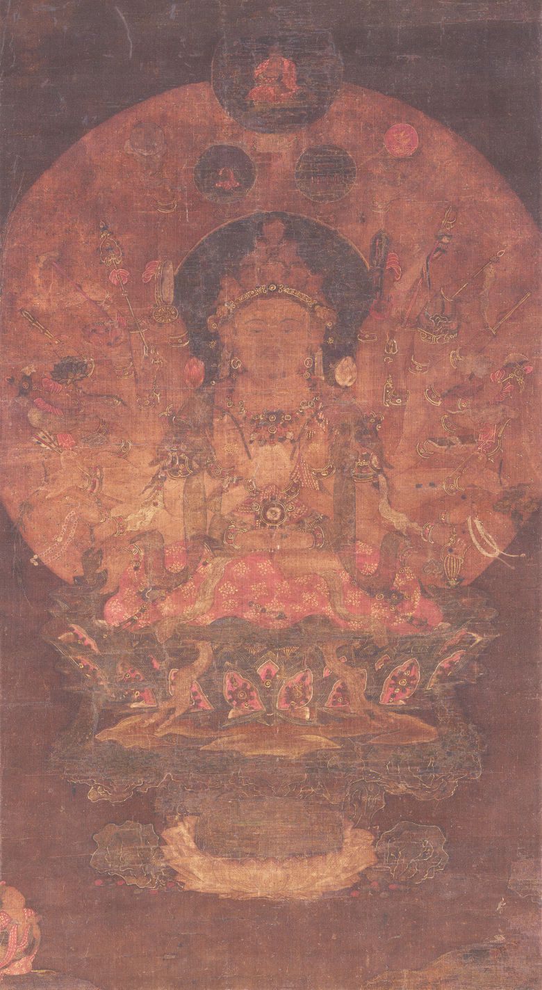 고려 불화인 '고려 천수관음보살도'(보물 2015호). 전 세계 현존하는 고려 불화 170여 점 중 유일한 '천수관음도'다. /국립중앙박물관